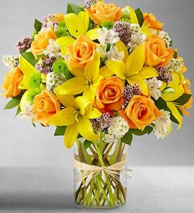 Field of Europe in Cylinder Vase Bouquet (image for) Field of Europe in Cylinder Vase Bouquet