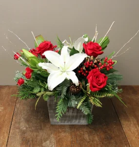 Holiday Merry & Bright Christmas Centerpiece Wood Box (image for) Holiday Merry & Bright Christmas Centerpiece Wood Box
